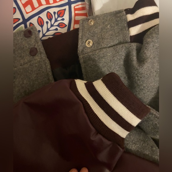 Letterman jacket / jersey varsity jacket 100% wool and 100% leather medium - Picture 5 of 5